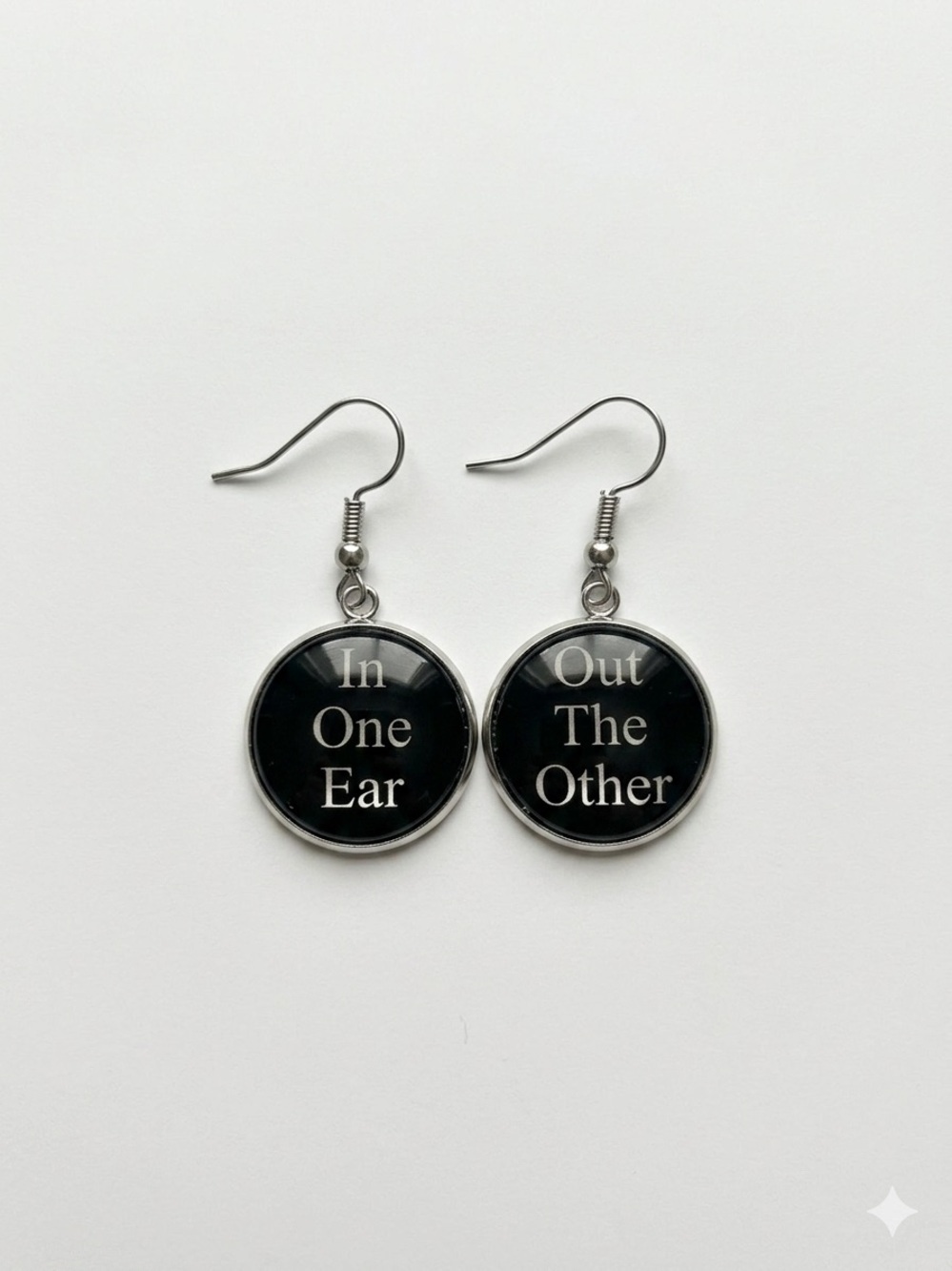 🔥4 for $25 “In One Ear / Out The Other” Round Drop Earrings Jewelry
